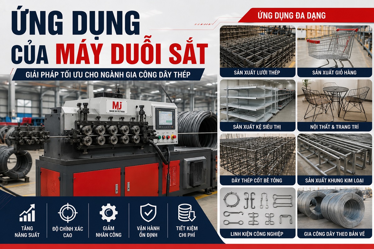 Ứng dụng của máy duỗi sắt